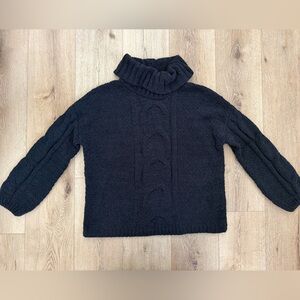 Seven7 Black Chenille Turtleneck Sweater